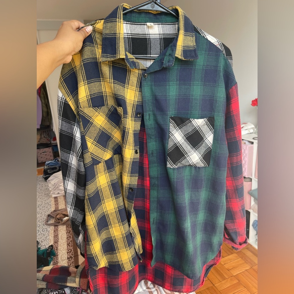 Unisex Plaid Flannel Shirt